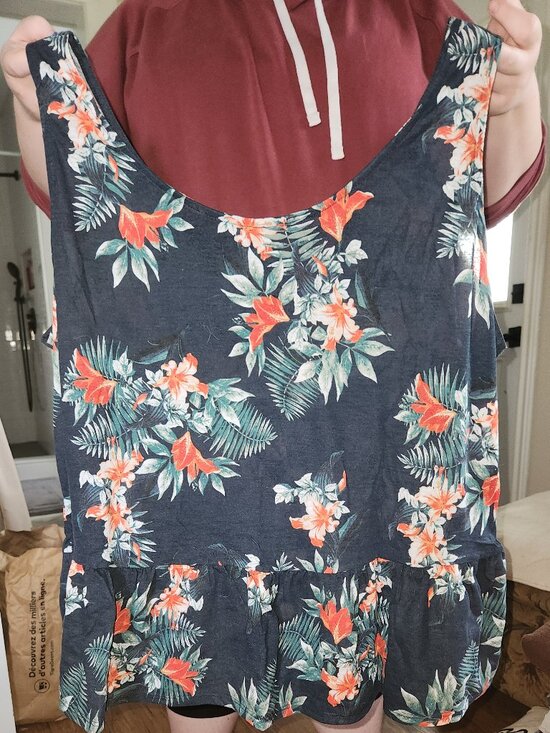 George Tops - Floral peplum